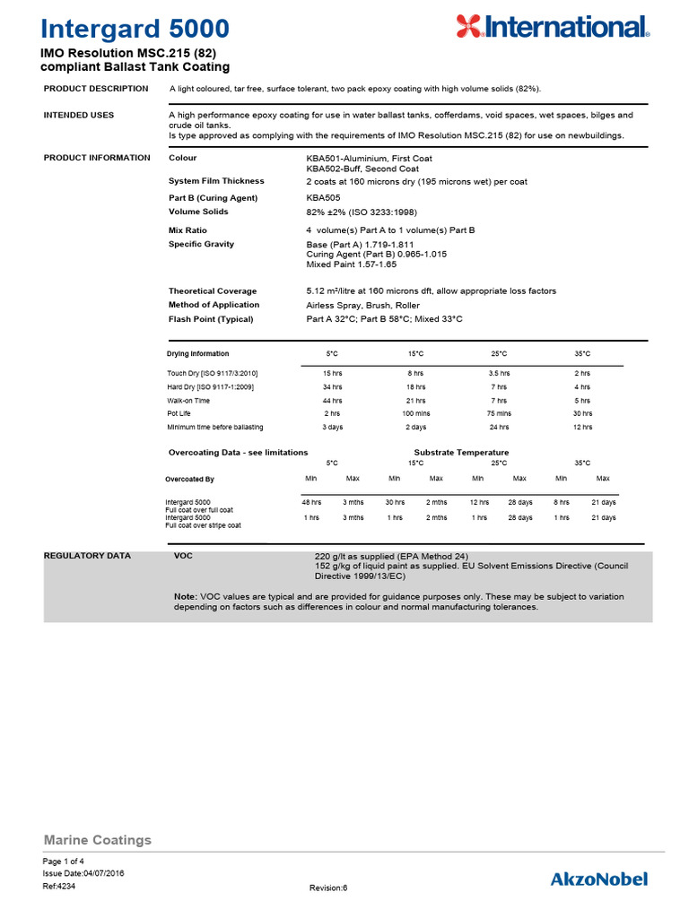 Intergard 5000 lastre | PDF | Paint | Abrasive
