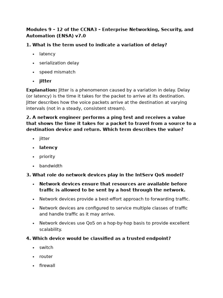 Modules 9 | PDF | Computer Network | Quality Of Service