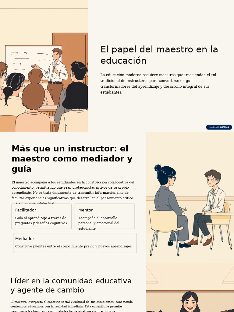 El maestro como guía en educación moderna | PDF