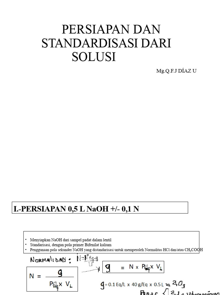 Standarisasi NaOH dan Persiapan HCl 0,1 N | PDF