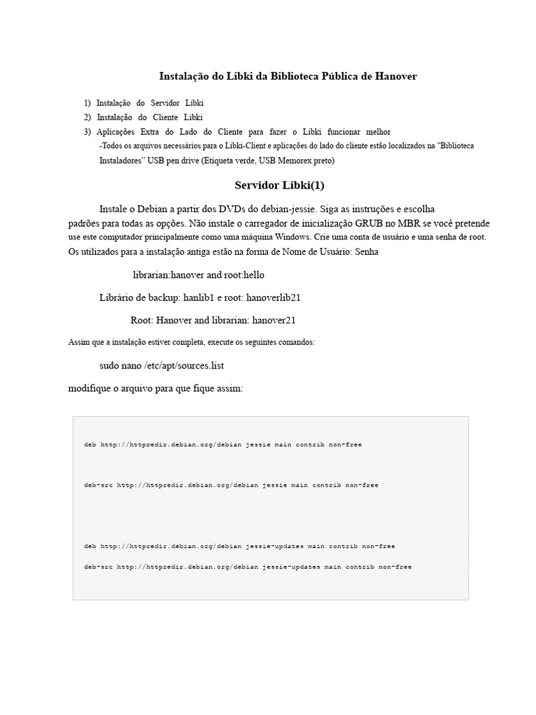 Instalação do Libki na Biblioteca de Hanover | PDF | Registro do ...