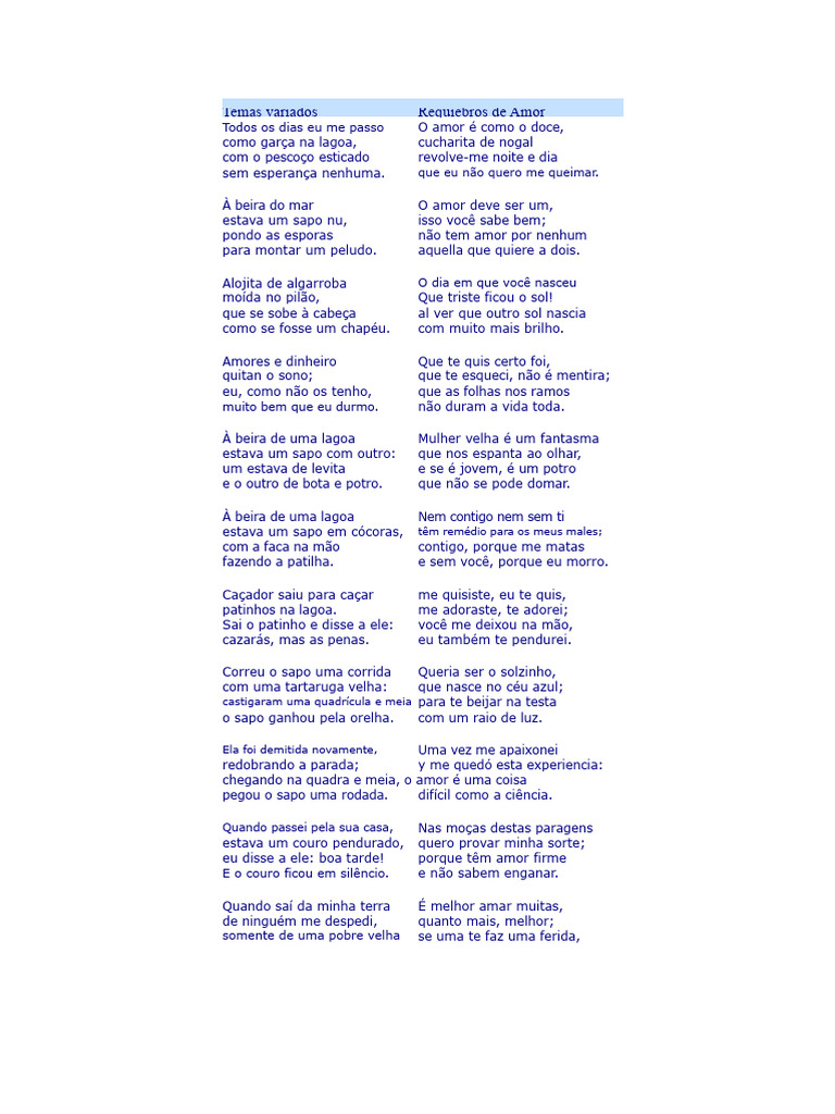 COPLAS | PDF | Amor | Poesia