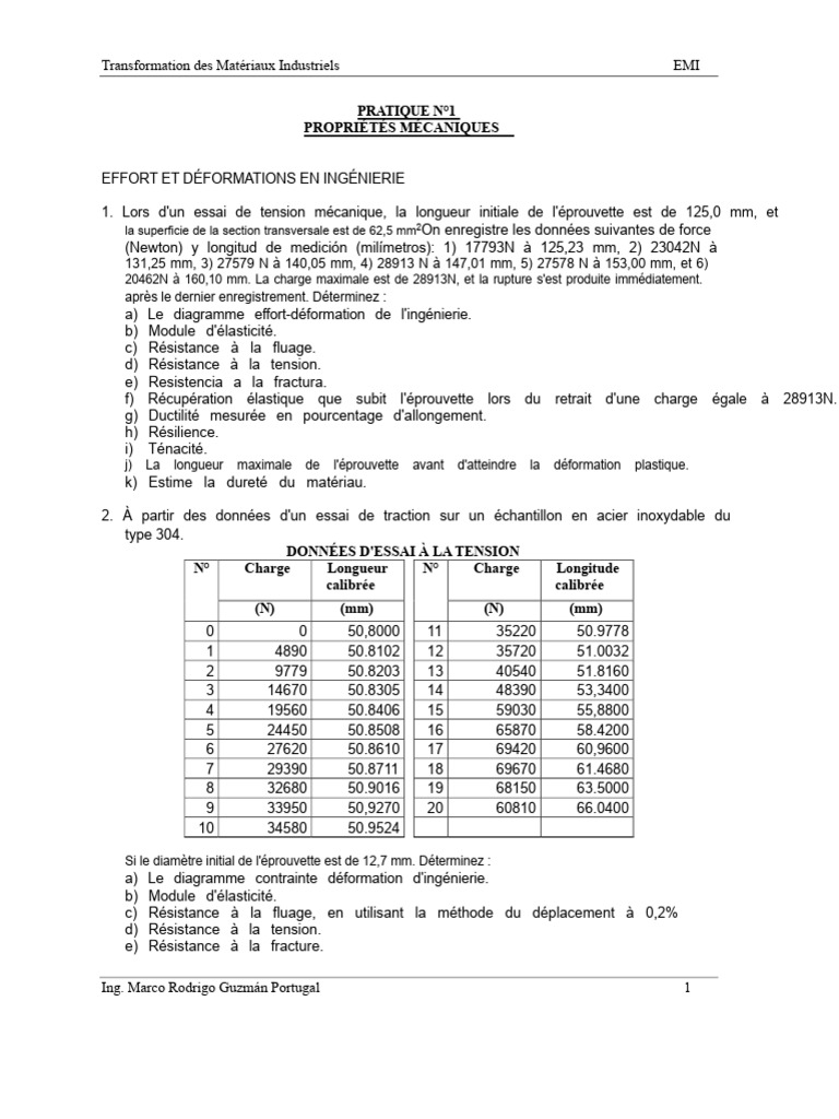 Propriétés Mécaniques des Matériaux | PDF | Dureté (matériau ...