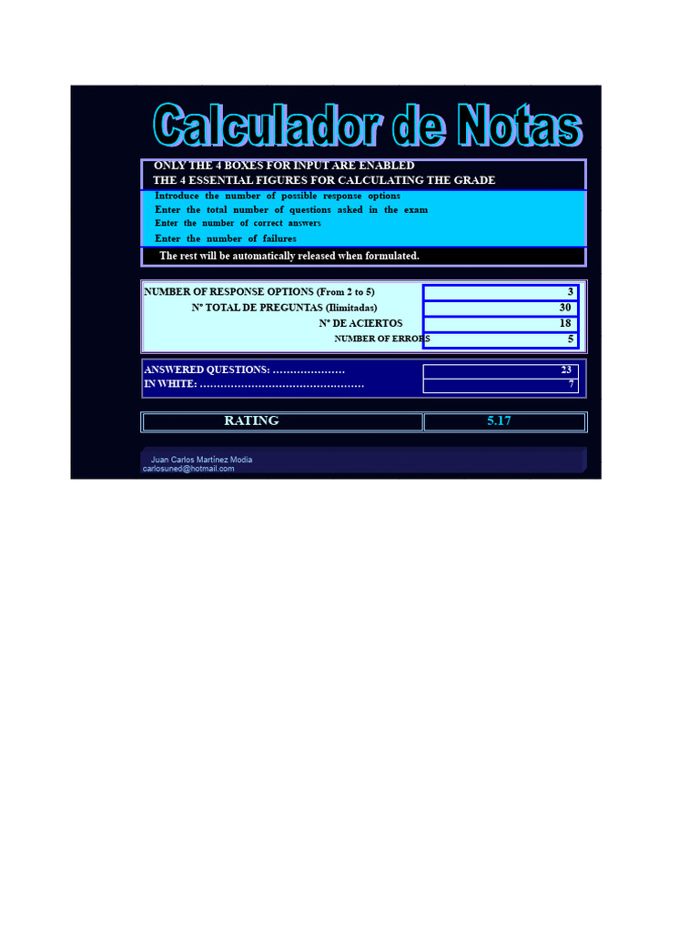 Grade Calculation Input Guide | PDF
