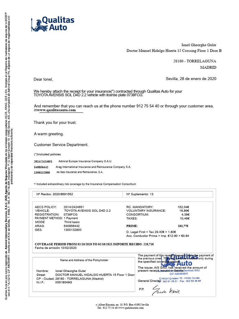 Physical Receipt Duplicate | PDF | Insurance | Business Law