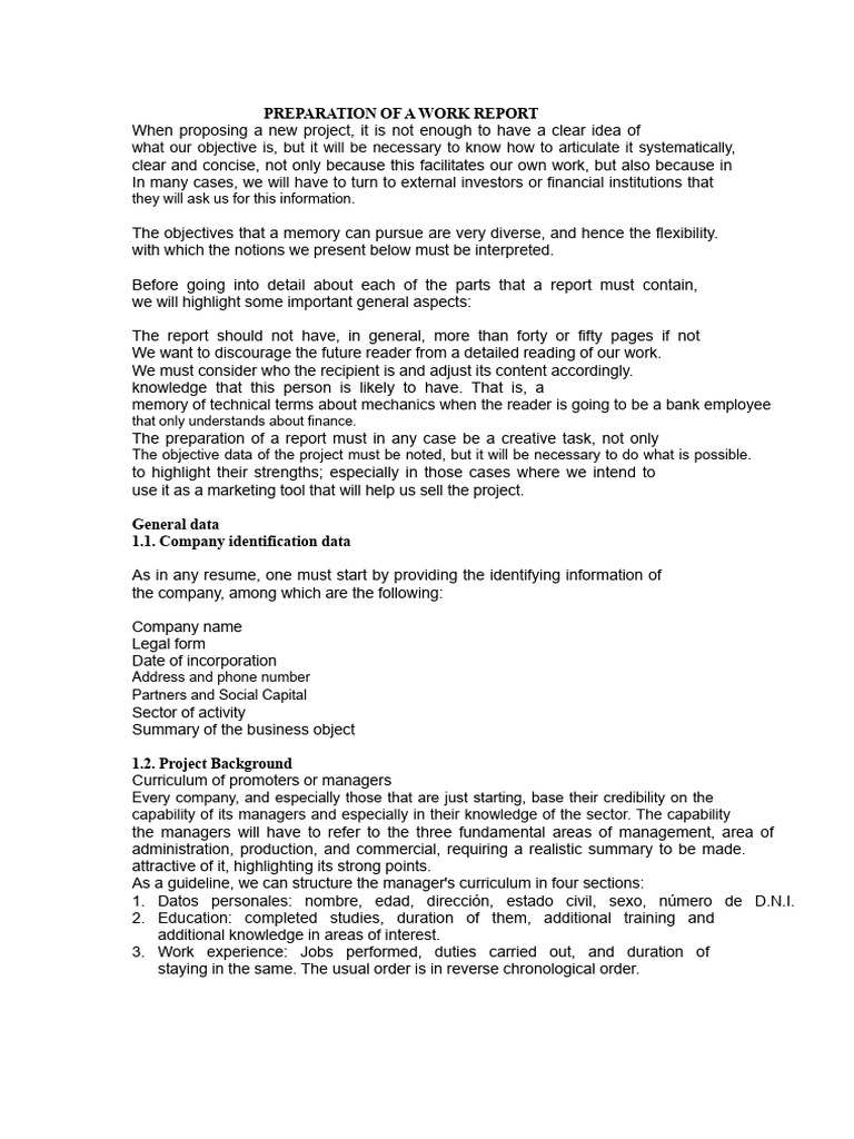 How to Prepare a Work Report | PDF | Human Resources | Business