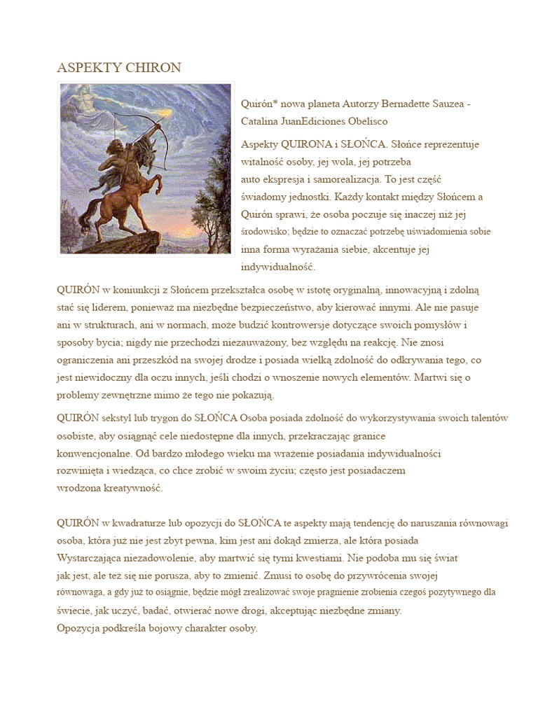 Aspekty Chirona | PDF