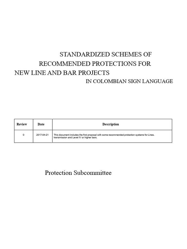 Standardized Protection Schemes for SIN | PDF | Electric Power ...