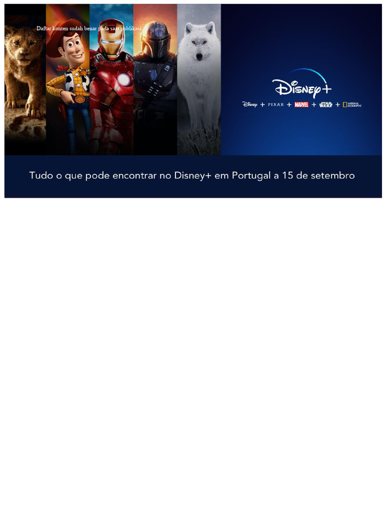 Daftar Film Dan Serial Di Disney Plus | PDF