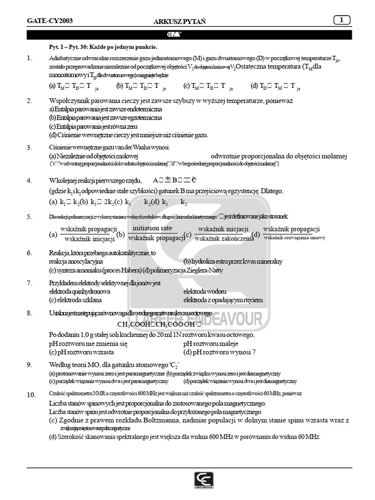 Gate 2003 Cy | PDF