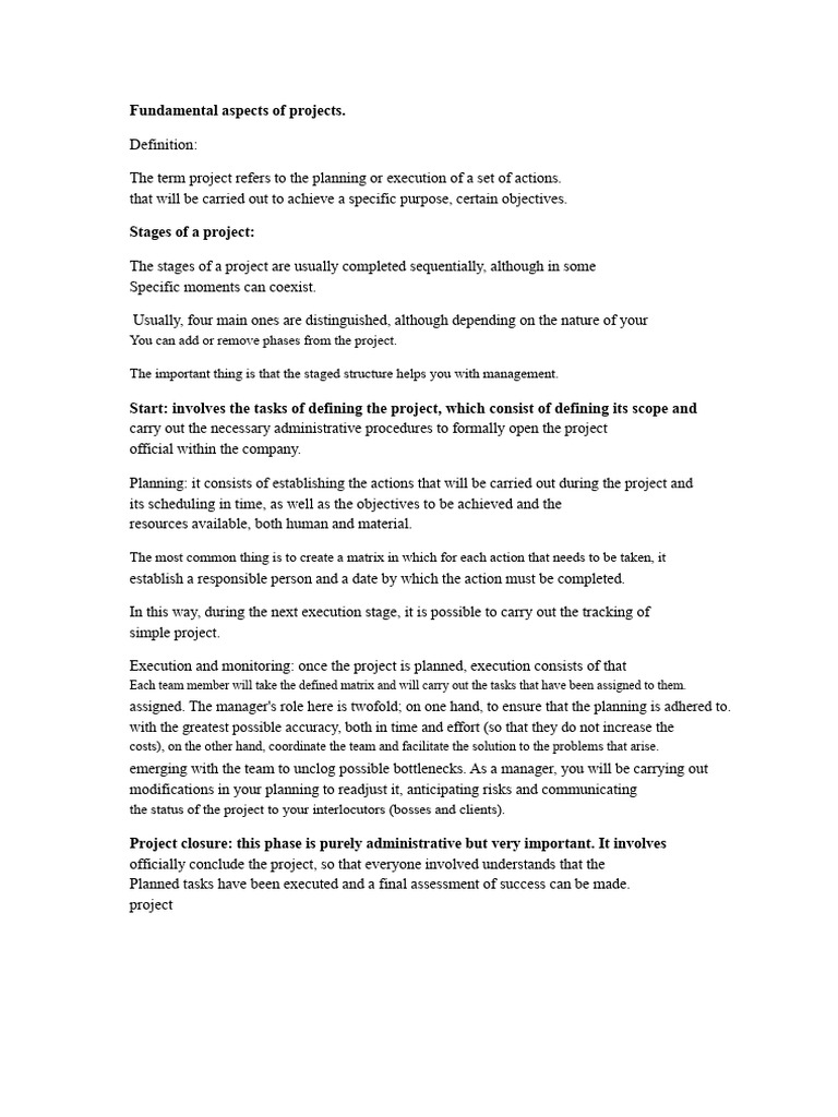 Key Stages in Project Management | PDF | Methodology | Forecasting