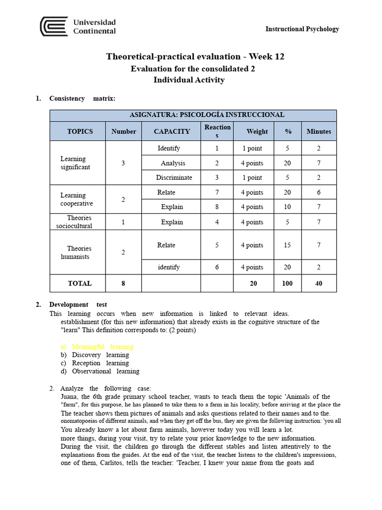 Test_development C2-Week 12 | PDF | Learning | Educational Psychology