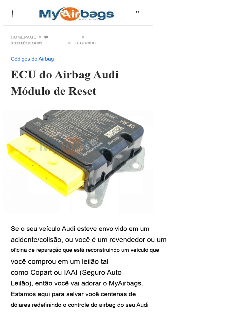 Reset do Módulo de Airbag Audi | PDF