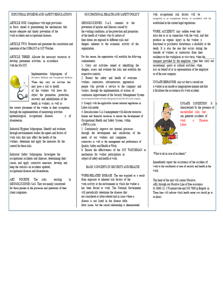Industrial Hygiene & Safety Regulations | PDF | Occupational Safety And ...