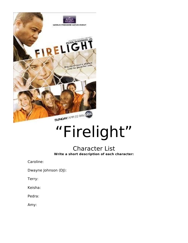 Firelight Movie Character Analysis | PDF