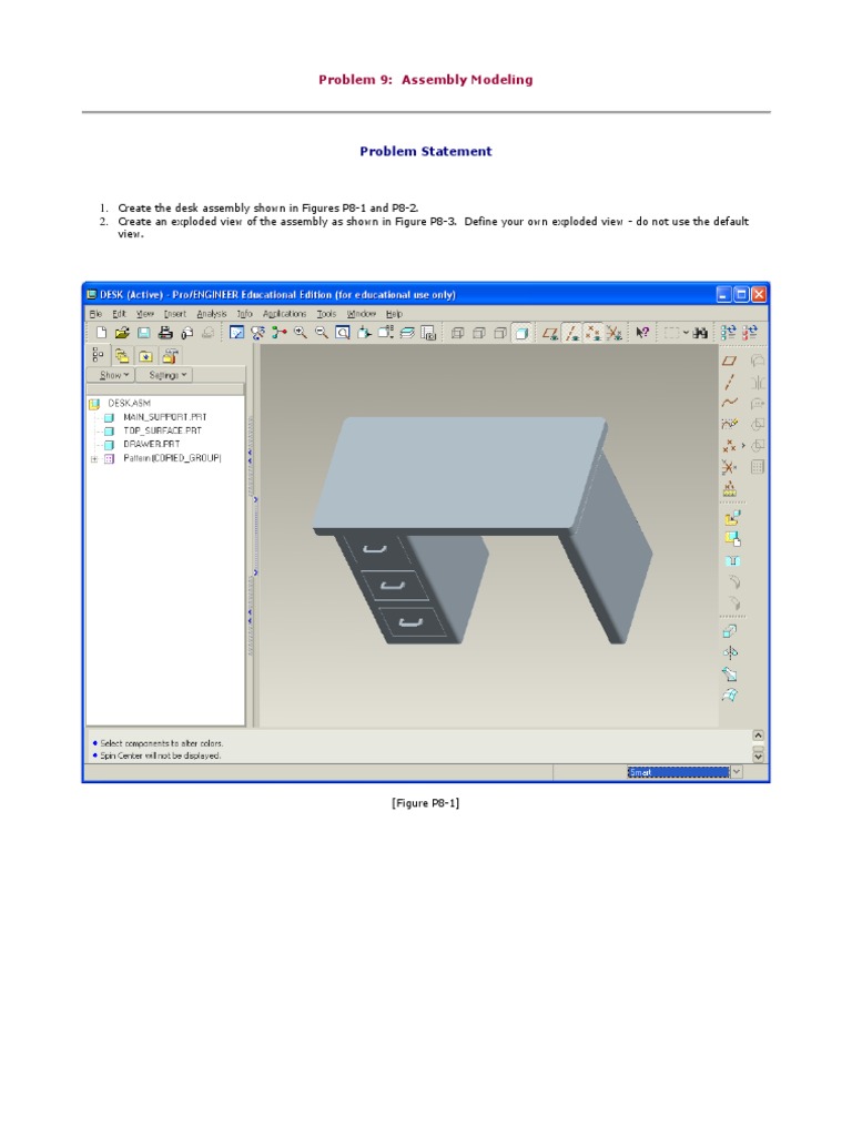 Desk Assembly Modeling Guide | PDF | Art | Computers