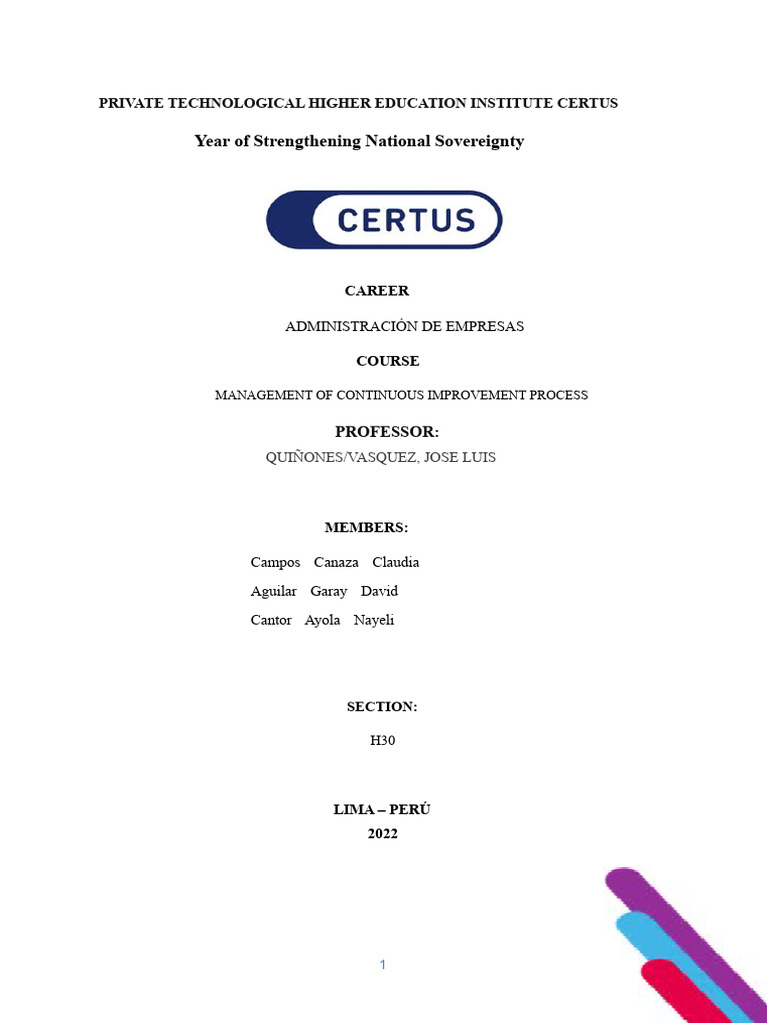 Continuous Improvement in Business Management | PDF | Quality ...