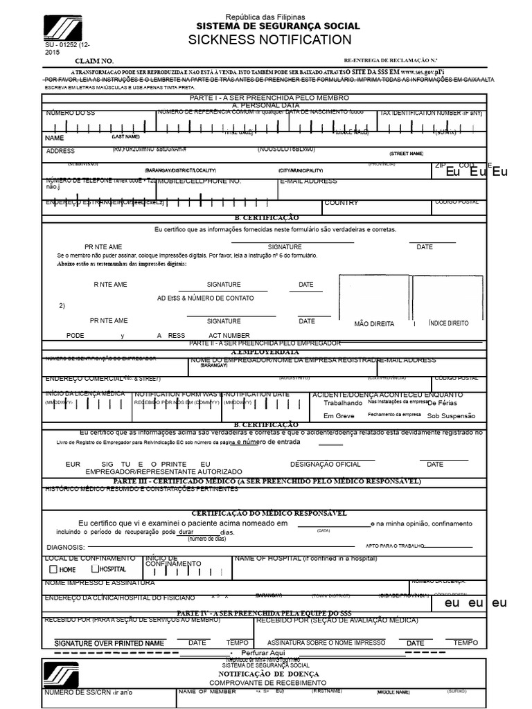 Notificação de Doença - Sistema SSS | PDF