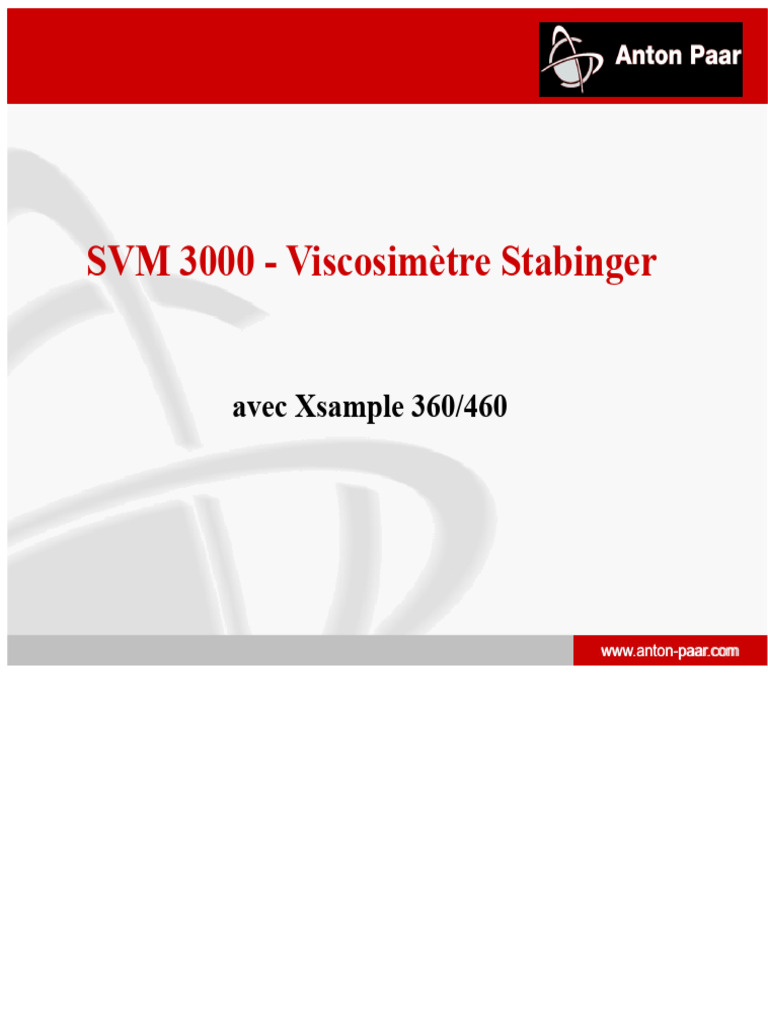 Viscosimètre SVM 3000: Performance et Précision | PDF | Liquides ...