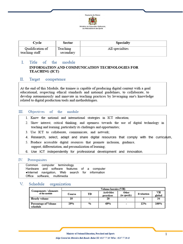 ICT in Education: Module Overview | PDF | Educational Technology ...