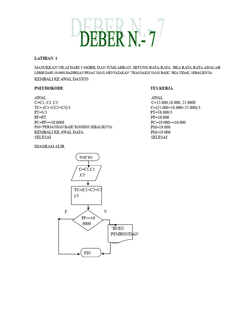 Latihan Pemrograman Logika Dasar | PDF