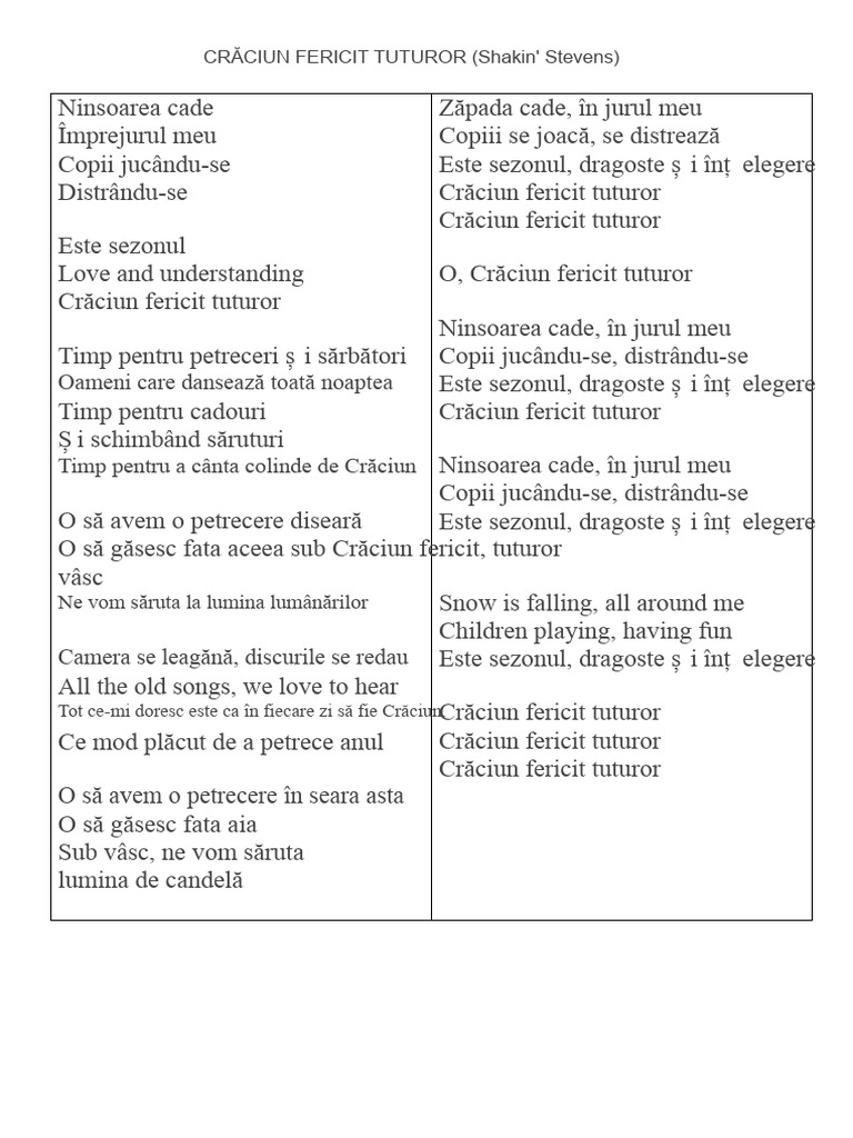 Crăciun Fericit Tuturor | PDF