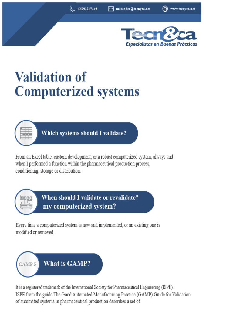 GAMP Validation in Pharmaceutical Systems | PDF
