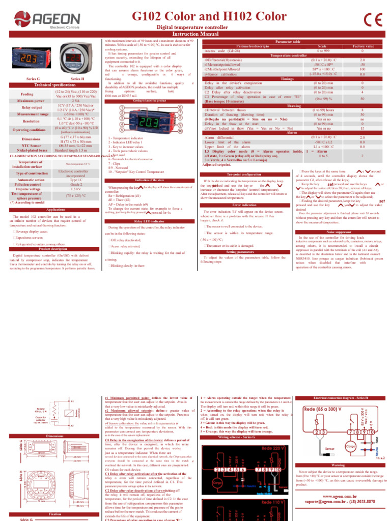 Digital Temperature Controller Manual | PDF | Relay | Temperature