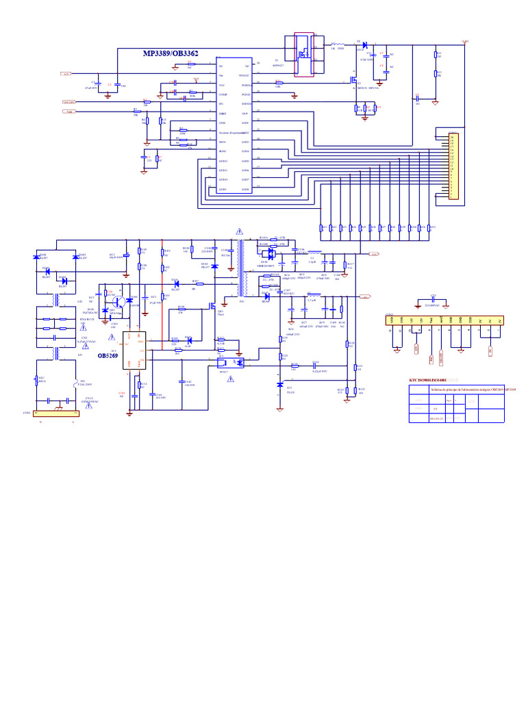 Schéma d'alimentation OB5269+MP3389 | PDF | Électricité | Circuit ...