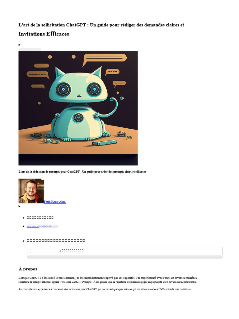 Guide des Prompts Efficaces pour ChatGPT | PDF | Apprentissage ...