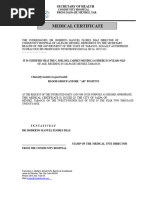 Home Affairs Medical Certificate BI-811 | PDF | Human Diseases And ...