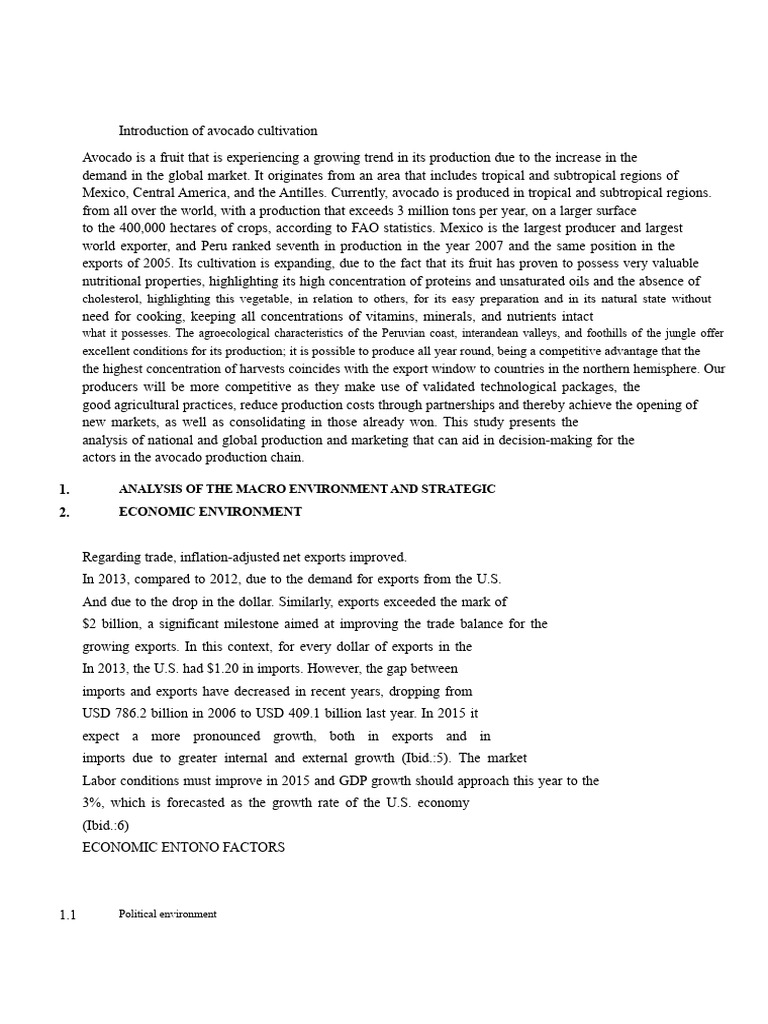 Introduction to avocado cultivation | PDF | Agriculture | Avocado
