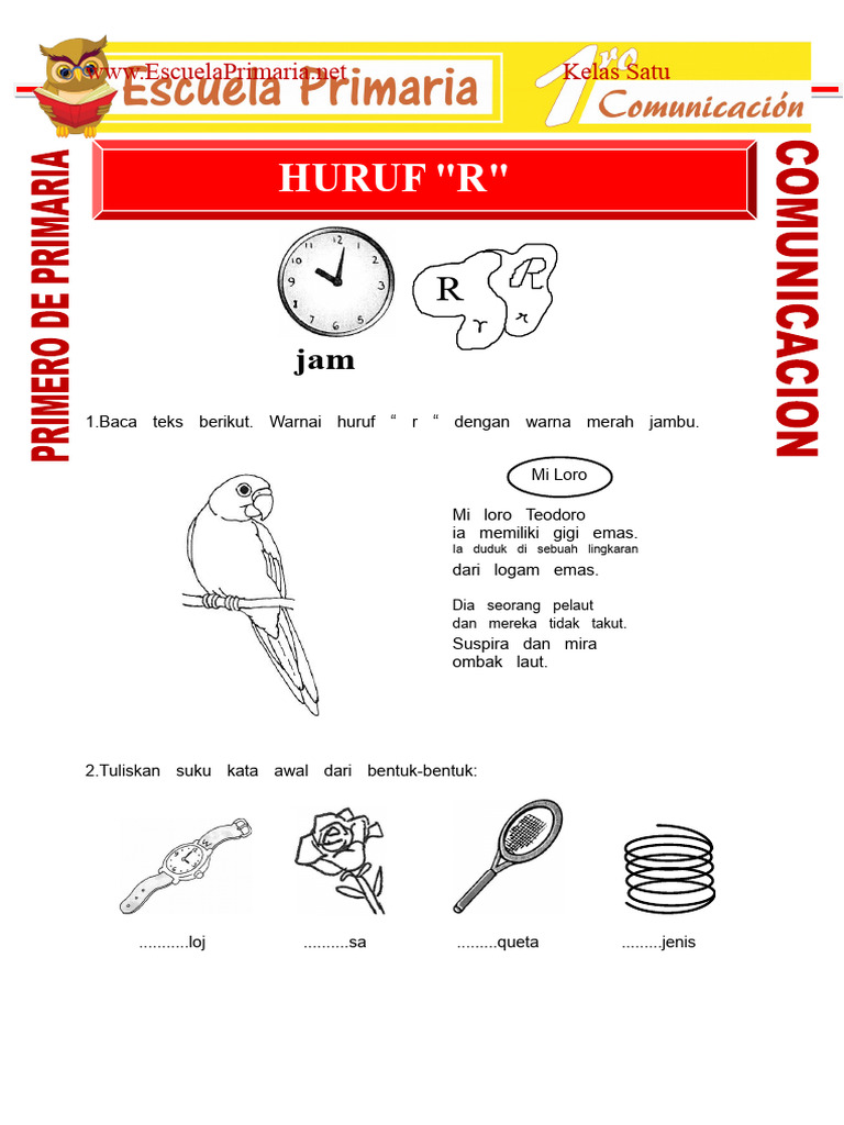 Aktivitas Belajar Huruf 
