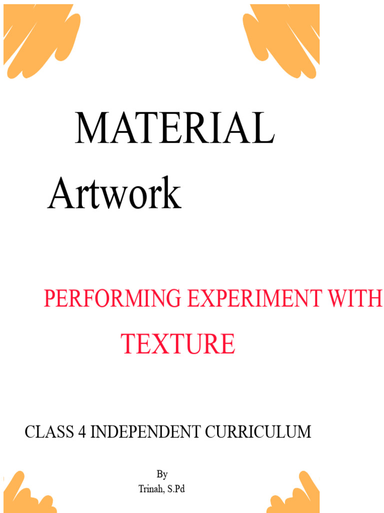 VISUAL ART MATERIAL Experimenting With Texture-1 | PDF | Paint