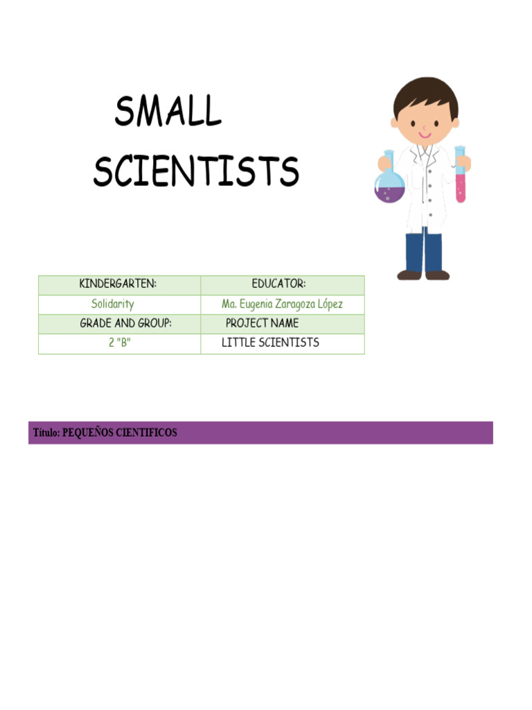 SMALL SCIENTISTS MODIFIED Ready | PDF | Experiment | Hypothesis