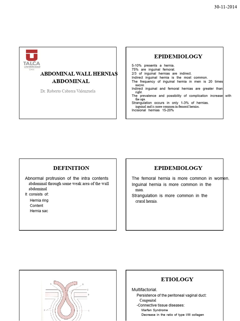 Inguinal and Abdominal Hernia Overview | PDF | Medical Specialties ...