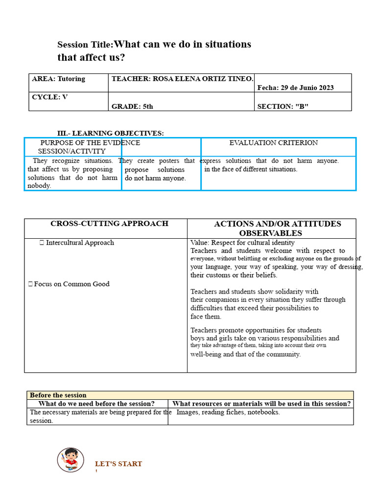 Tutorial We Can Do in Response To Situations That Affect Us June 29 ...
