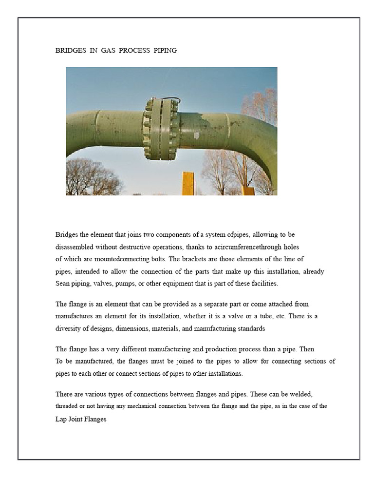 Types of Flanges in Gas Piping Systems | PDF | Pipe (Fluid Conveyance ...