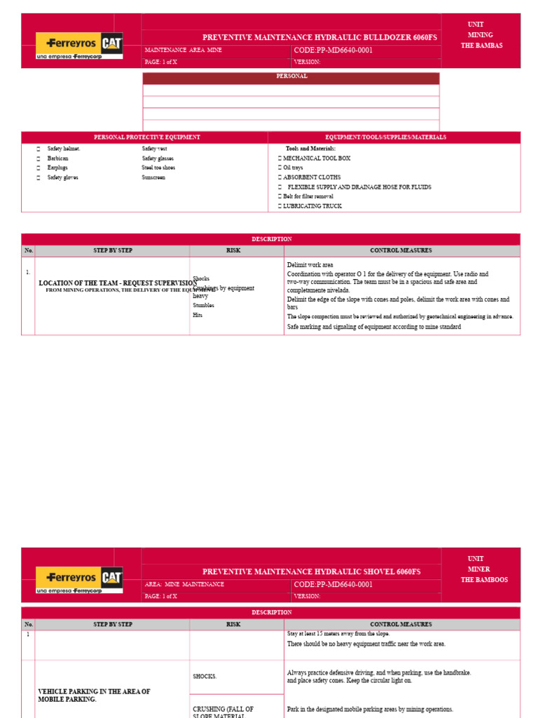 Hydraulic Bulldozer 6060FS Maintenance Guide | PDF | Mining | Personal ...