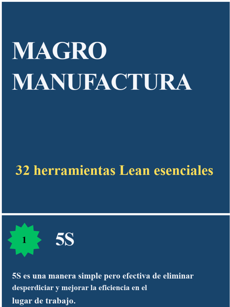 32 Herramientas Lean para Manufactura | PDF | Lean Manufacturing ...