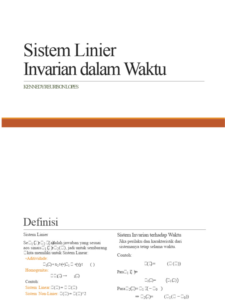 Sistem Linier Invarian Waktu | PDF