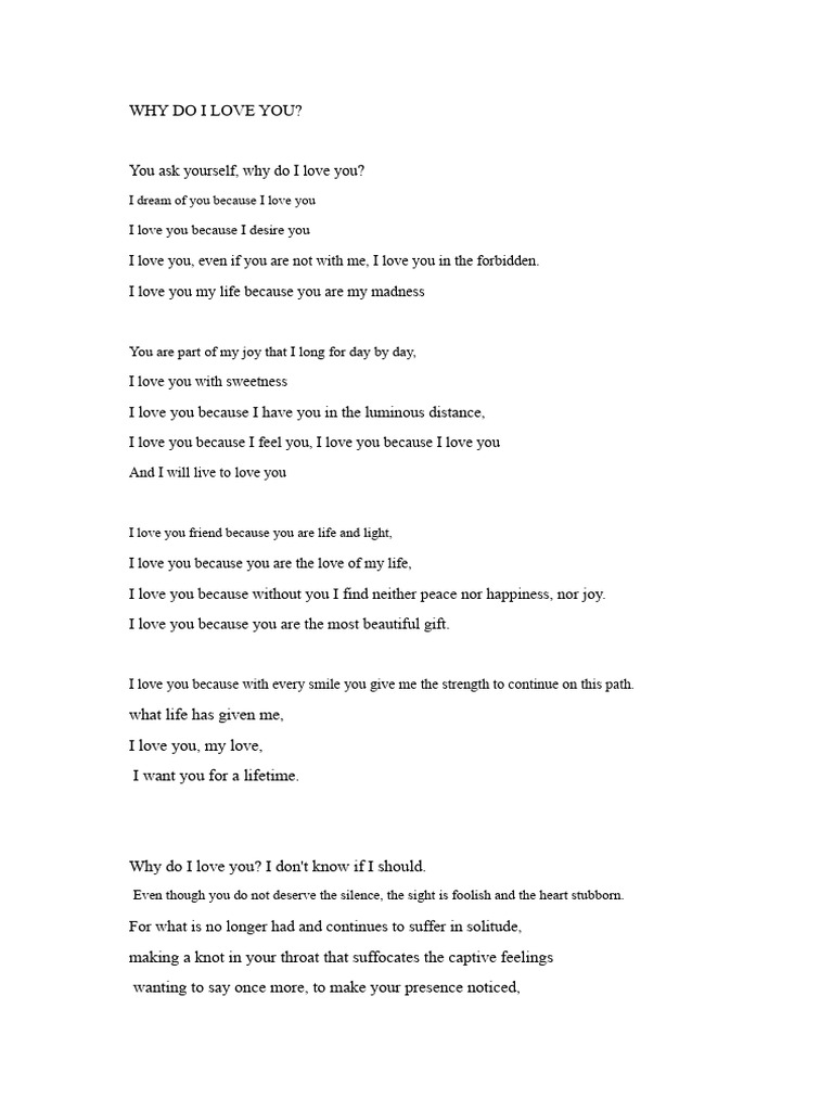 Why I Love You | PDF
