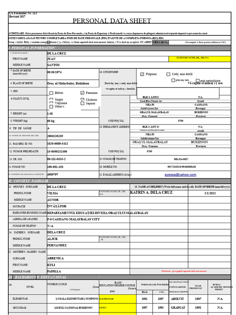Pds Sample | PDF