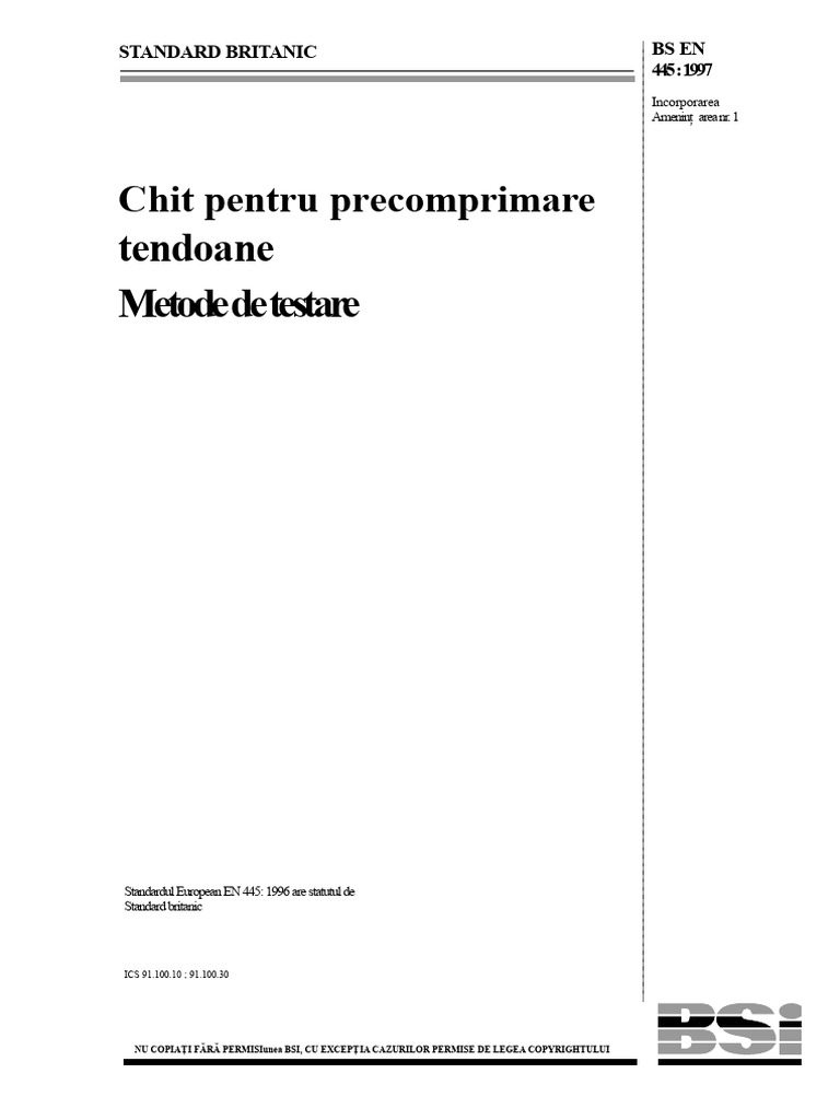 BS en 445-1997 | PDF