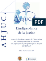 Indépendance de La Justice: Les Menaces Et Les Garanties