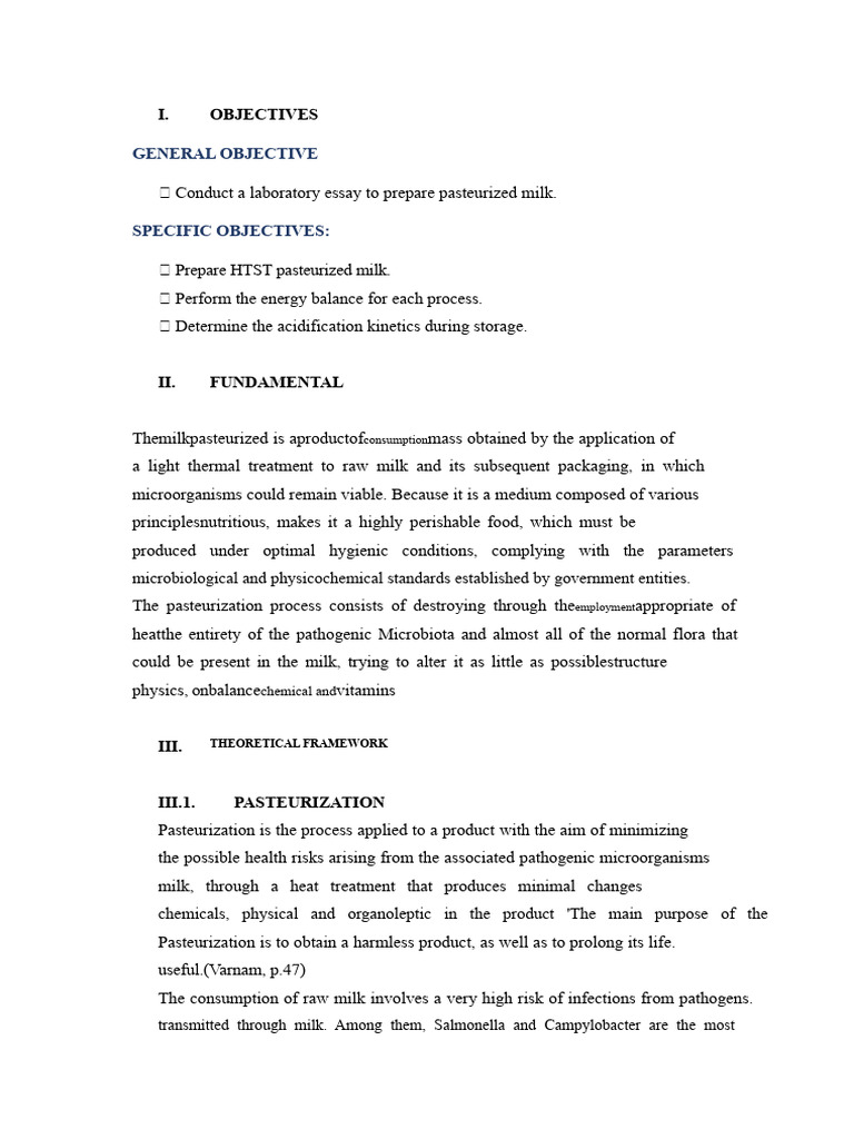 Pasteurized Milk Preparation Guide | PDF | Milk | Microorganism