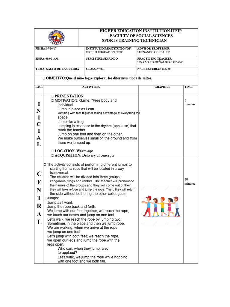 Jump Rope Lesson Plan | PDF