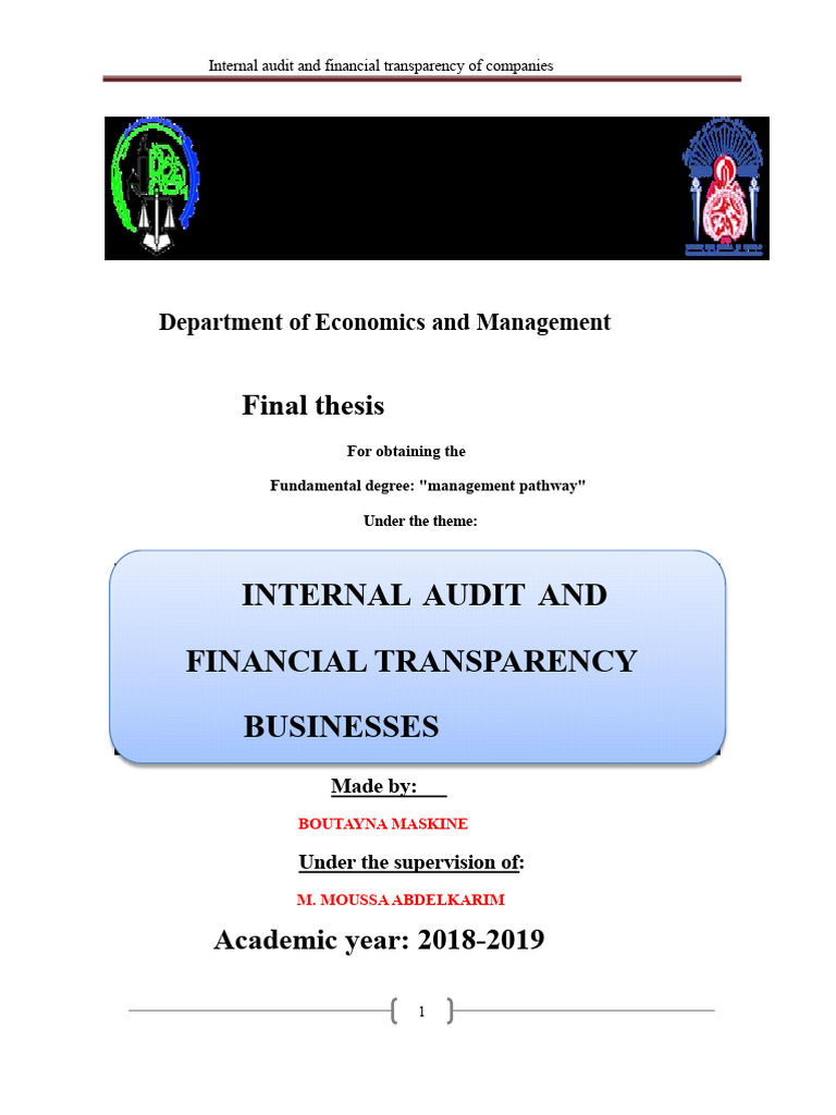 Final Thesis | PDF | Internal Audit | Audit