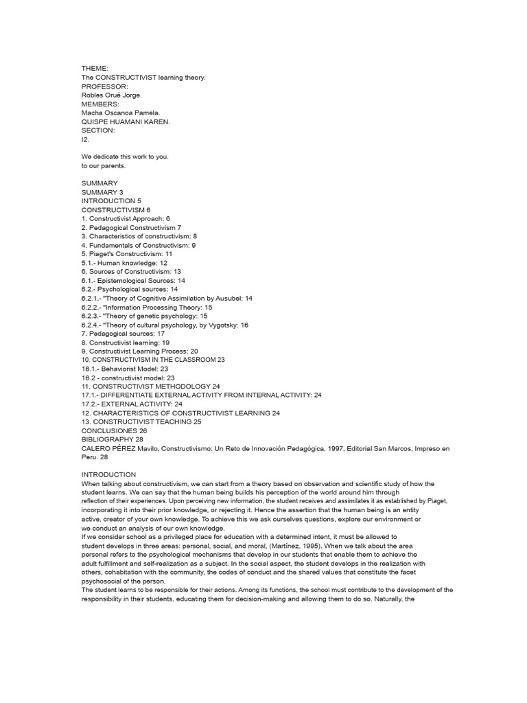 Understanding Constructivist Learning Theory | PDF | Constructivism ...