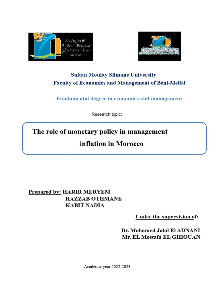 Monetary Policy and Inflation in Morocco | PDF | Cost Of Living | Inflation